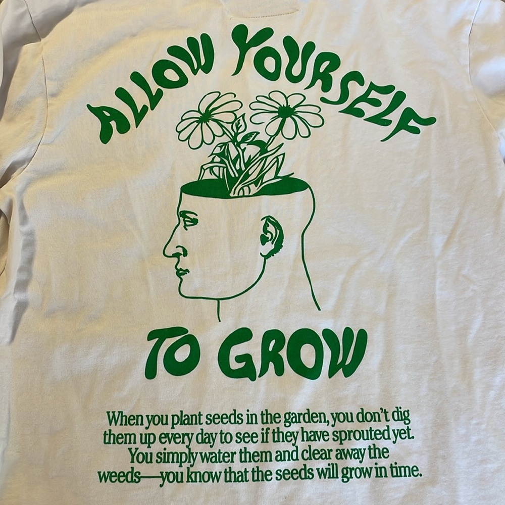 CHNGE Urban Outfitters Self Care Allow Yourself to Grow long sleeve size small - Picture 7 of 9